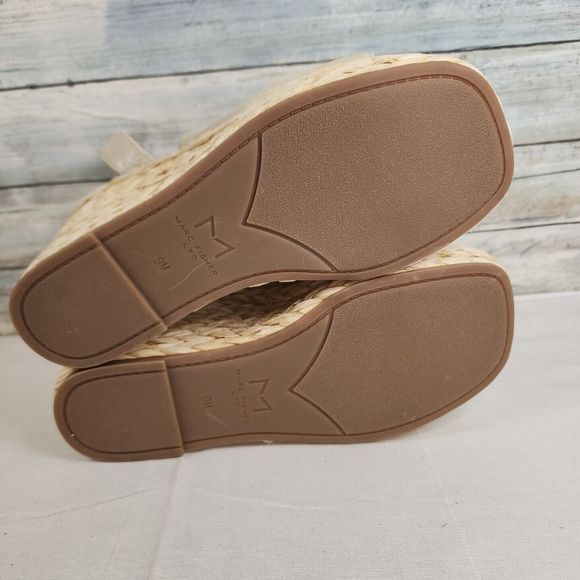 Marc Fisher Ltd Woman's Heels Nelly Size 9 Chamois Sparkle Wedge Heels - Picture 14 of 16